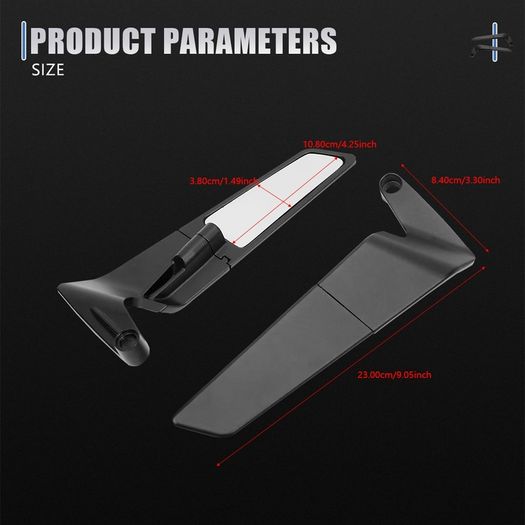 1x Pair of Stealth Winglets Mirros