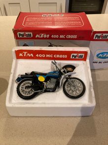KTM motorcycle 400 MC Cross Scale 1/15 Year 1977 Polistil Rare