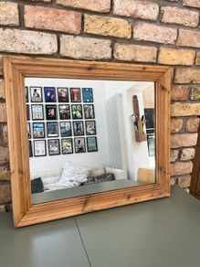 Solid wood mirror