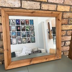 Solid wood mirror
