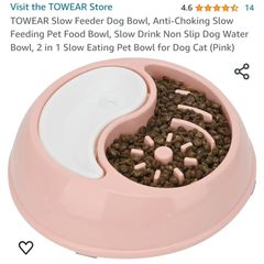 Dog drinking and eating bowl