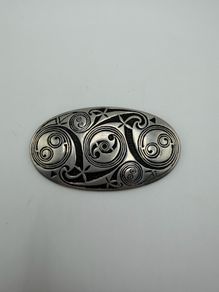 Vintage St Justin Pewter Celtic Brooch - Large Knot Jewellery