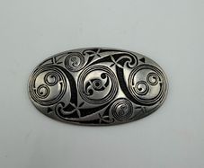 Vintage St Justin Pewter Celtic Brooch - Large Knot Jewellery