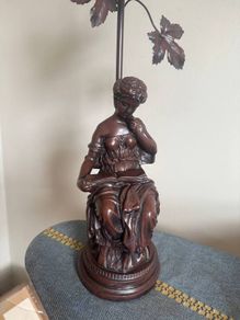 Vintage Art Nouveau Style Figural Table Lamp