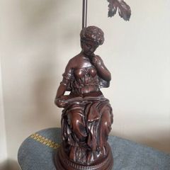 Vintage Art Nouveau Style Figural Table Lamp