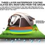 3-4 person Popup Tent - Orange & Grey Image 8