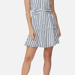 Derek Lam 10 Crosby Striped Cotton Shirt Dress Size 0