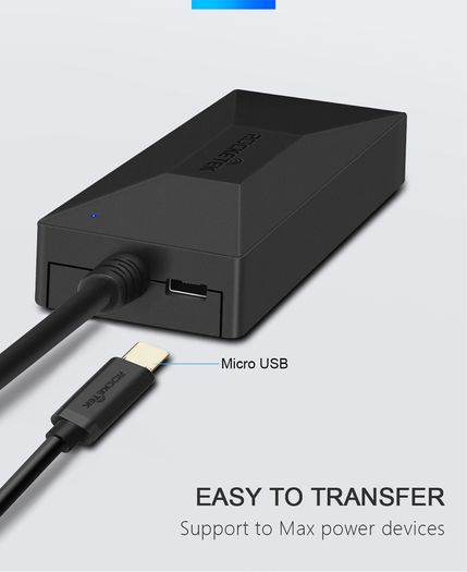 Rocketek USB 3.1 (Type-C) USB 3.0 Hub & SD/TF Card Reader (Brand New/Warranty)