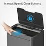 Sensor Bin Touchless Kitchen Bin 50L Automatic Motion Sensor Trash Can Stainless Steel Smart Trash Bins with Lid Rectangular Touchless Garbage Bin for Kitchen Bedroom Home Office Image 6