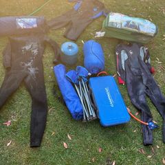 2Tents 3 wet suits and camping Gear