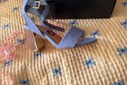 Block heel extra wide sandals
