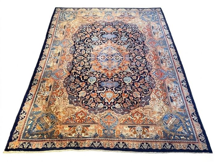 Stunning 1960s Kashmar Pictorial Rug. A Masterpiece of Persian Craftsmanship