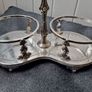 Antique 1868 Silver Plated Twin Wine Bottle Coaster Stand Holder Carrier Image 3