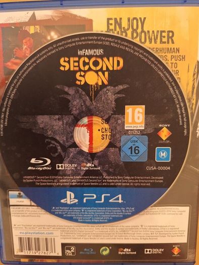 Infamous second son Ps4 game