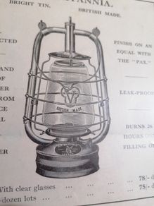 Vintage Framed Hurricane Lanterns Trade Ilustrations