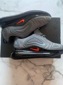 Nike Air Max 720 Cool Grey, Black/Red Trainers  UK5.5