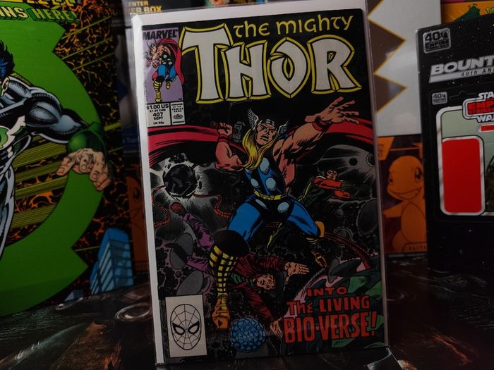 The Mighty Thor ! Issue #407 ! Eric Masterson Learns Thor's Secret Identity ! Bronze Age Comic from 1989 ! by Marvel !