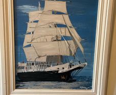 Oil Painting of tall Ship Lord Nelson
