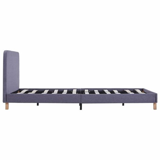Bed Frame Light Grey Fabric 120x190 cm