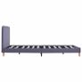 Bed Frame Light Grey Fabric 120x190 cm Image 4