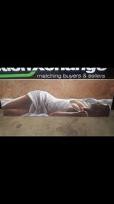 Mounted painting by