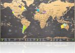 Scratch Off World Map Large - Ultra detailed with all U.S States - Accessories Kit and Gift Tube - 70 x 42cm - Deluxe Cartographic