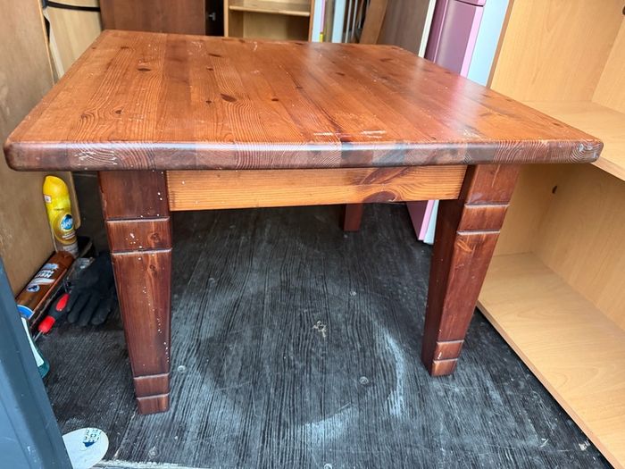 solid wood table