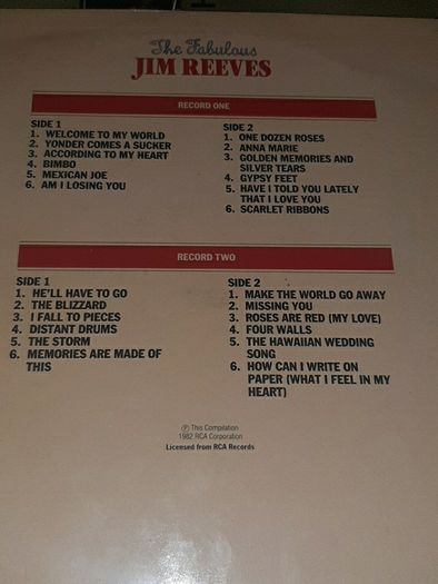 The fabulous jim Reeves record