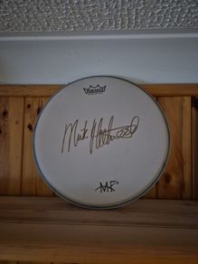 signed Mick Fleetwood drumskin - Fleetwood Mac