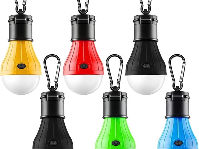FREE EXPRESS SHIPPING 6 Pcs Camping Lights for Tents, Portable Battery Powered Camping Lantern LED Tent Light 3 Lighting Modes Outdoor Hanging Lamp for Emergency, Hiking, Fishing, Camping Accessories
