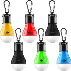 FREE EXPRESS SHIPPING 6 Pcs Camping Lights for Tents, Portable Battery Powered Camping Lantern LED Tent Light 3 Lighting Modes Outdoor Hanging Lamp for Emergency, Hiking, Fishing, Camping Accessories