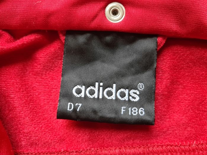 Adidas vest retro vintage Gilet red top adibreak shirt t-shirt poppers D7 Size L/XL the Brand