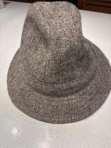 Donegal Handwoven Tweed - Pure New Wool Trilby, Racing, Walking etc Hat - 6 7/8 - 56