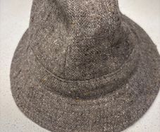 Donegal Handwoven Tweed - Pure New Wool Trilby, Racing, Walking etc Hat - 6 7/8 - 56