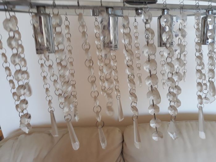 Crystal Chandelier Ceiling Lights 4 bulbs chrome color kayak shape ceiling lamp