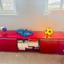 Red cabinet with drawers Image 2