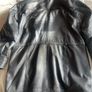 Vintage Men's black leather car coat/utility jacket. Image 2