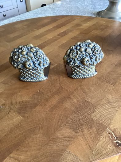 Brass book ends