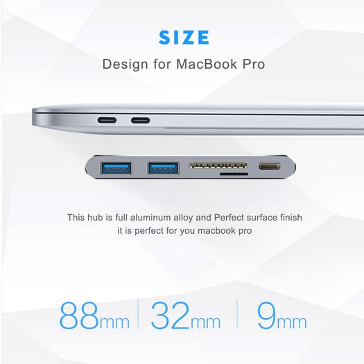 Rocketek Mini Doc Combo USB 3.0 Hub & SD/TF Card Reader Aluminum Alloy (Brand New/Warranty)