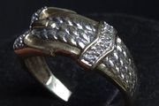 Vintage Fully Hallmarked Sheffield 9ct Gold Diamond Ring Size 60.5