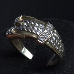Vintage Fully Hallmarked Sheffield 9ct Gold Diamond Ring Size 60.5