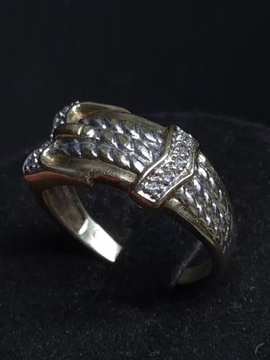 Vintage Fully Hallmarked Sheffield 9ct Gold Diamond Ring Size 60.5