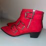 M&S Red suede ankle boot - Size 4.5 Image 4