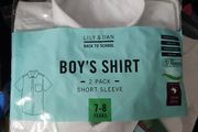 BNWT boys shirt 2pk short sleeve age 7-8