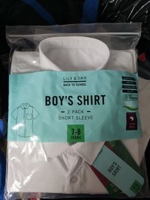 BNWT boys shirt 2pk short sleeve age 7-8