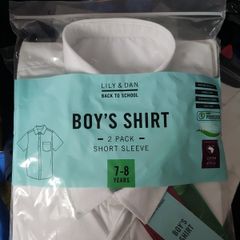 BNWT boys shirt 2pk short sleeve age 7-8