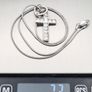 Vintage 925 CZ Cross & Heart Silver Necklace Image 7