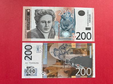 Serbia  200 Dinara  2005.  ( Uncirculated )pick 58a.