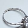 Vintage 18ct White Gold Solitaire Ring 750 Italy Size 54.5 Image 8