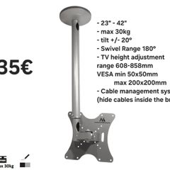 Tv Ceiling Mount Bracket Swivel Tilt 23"-42"